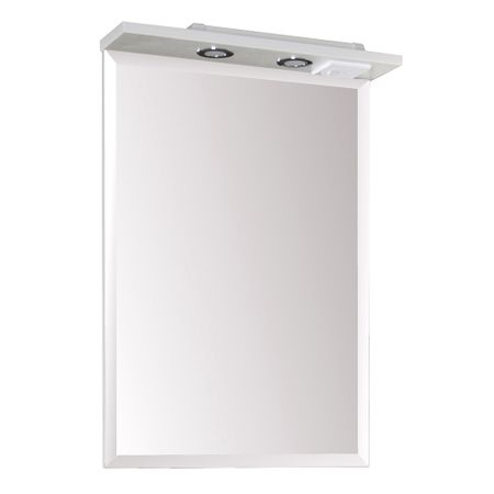 Зеркало с подсветкой прямоугольное 56,4х80 см в раме белой АСБ-Мебель Коста (11482) евгений николаевич кульков коста брава барселона каталония побережье 2 е изд испр и доп