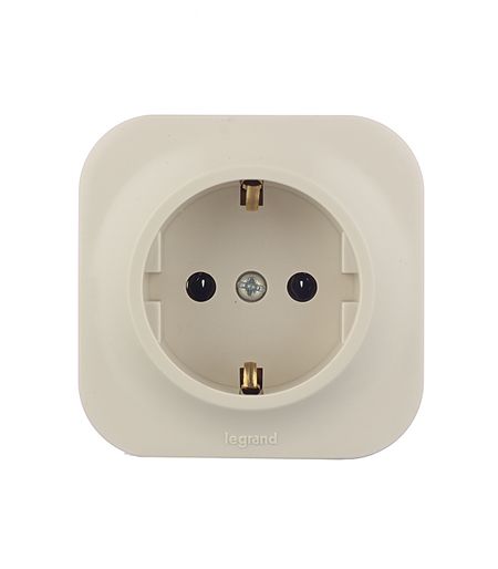 Розетка Legrand Quteo накладная слоновая кость (782241)