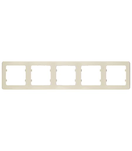 Рамка Hegel Master пятиместная слоновая кость (Р405-01)