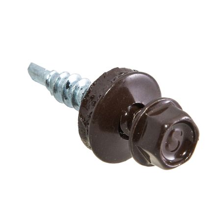 Саморезы кровельные с буром 19х5,5 мм металл-металл коричневые RAL 8017 (250 шт.) стеклянные пипетки с красной резиновой головкой 10 шт