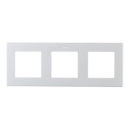 Рамка Simon 24 Harmonie трехместная алюминий (2400630-033) крышка столба прямоугольная алюминий 48x110x110 мм венге