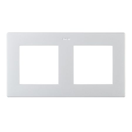 Рамка Simon 24 Harmonie двухместная алюминий (2400620-033) крышка столба прямоугольная алюминий 48x110x110 мм венге