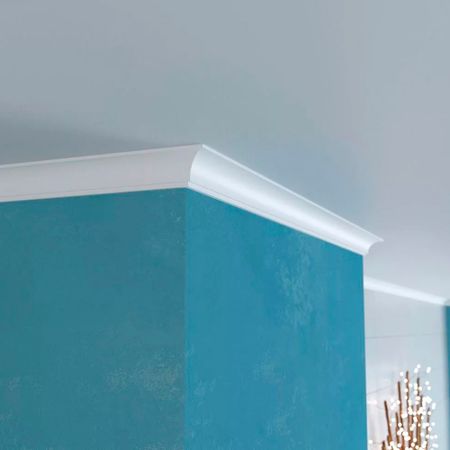 Плинтус потолочный из экополимера ударопрочный 30х30х2000 мм Cosca KX019 плинтус гладкий сращ пгс 40 2200х40х28мм б с