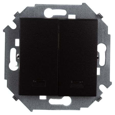 Выключатель Simon 15 двухклавишный встраиваемый графит с подсветкой (1591392-038) российская федерация федеративное устройство крым в составе рф