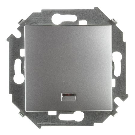 Выключатель Simon 15 одноклавишный встраиваемый алюминий с подсветкой (1591104-033) российская федерация федеративное устройство крым в составе рф