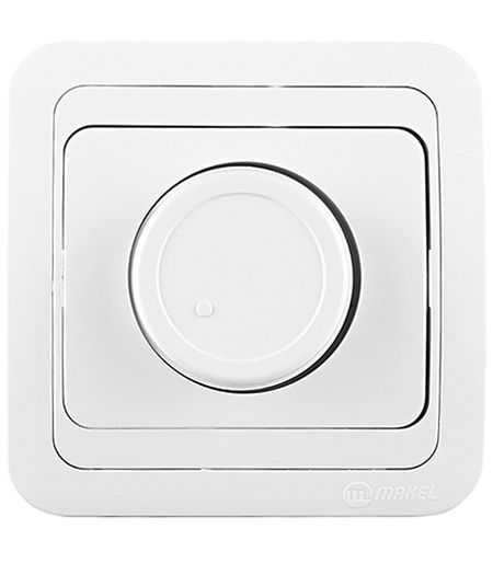 Диммер Makel Mimoza одноклавишный встраиваемый белый (12093)