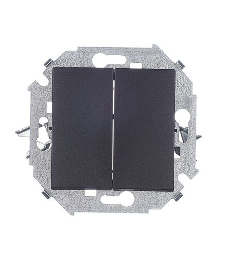 Переключатель Simon 15 двухклавишный встраиваемый графит (1591397-038) российская федерация федеративное устройство крым в составе рф