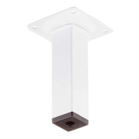 Ножка мебельная стальная 25х25х100 мм белая (1 шт.)