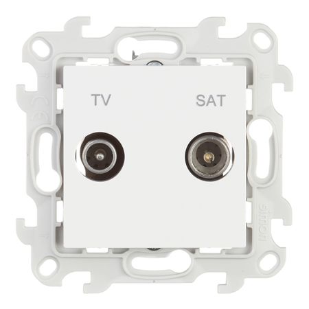 Розетка телевизионная Simon 24 Harmonie встраиваемая белая TV/ SAT (2410487-030)