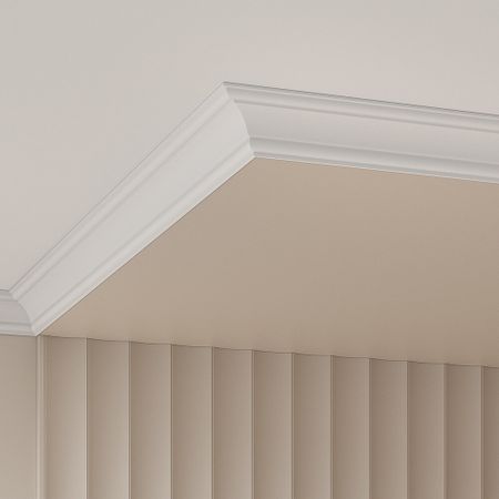 Плинтус потолочный из экополимера ударопрочный 50х50х2000 мм Cosca KX001