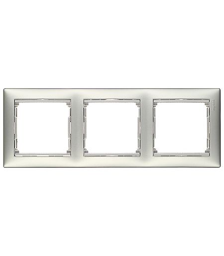 Рамка Legrand Valena трехместная алюминий (694332)