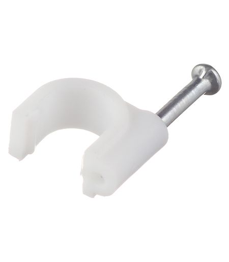 Скобы для крепления кабеля круглые Rexant 8 мм полиэтиленовые белые (50 шт.) (07-4008) скоба для крепления кабеля d9мм нейлон 30шт