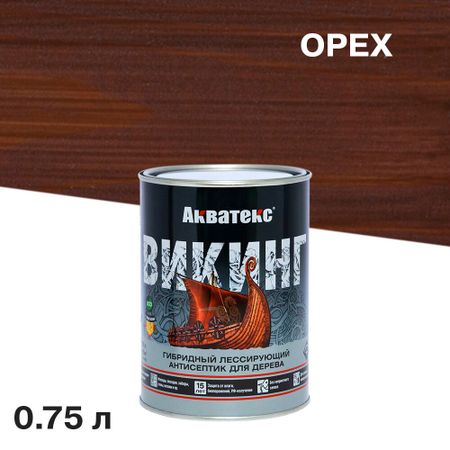 Антисептик Акватекс Викинг декоративный для дерева орех 0,75 л