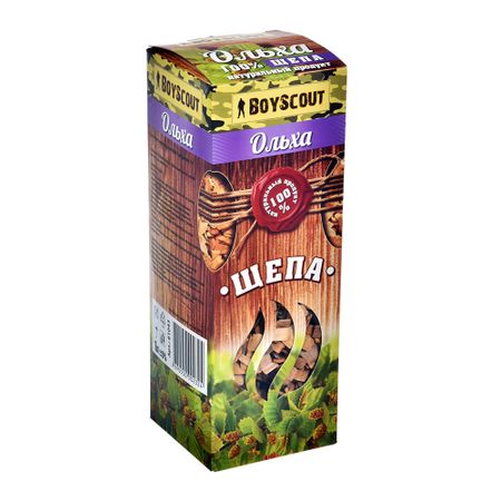 Щепа для копчения ольха Boyscout 0,25 кг 1 л