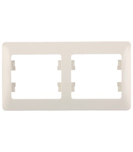 Рамка Systeme Electric Glossa двухместная бежевая (GSL000202)