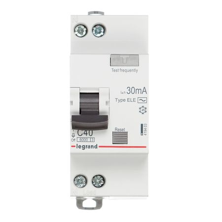Автомат дифференциальный Legrand RX3 40А 1P+N тип AC 30 мА 6 кА (419403) автомат защити цепи earuelectric 63a