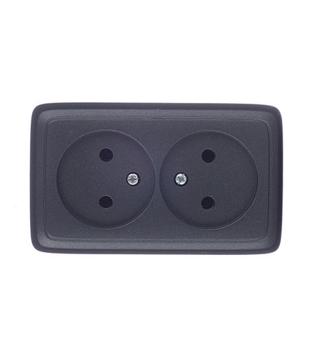 Розетка Hegel Alfa накладная черная (РА16-143-08)