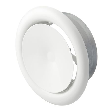 Анемостат приточно-вытяжной Era Pro регулируемый стальной с полимерным покрытием d125 мм белый