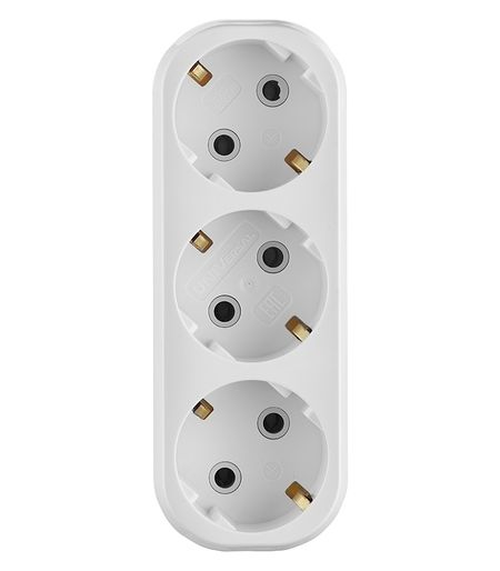 Разветвитель 3 розетки UNIVersal 16 А 230 В 3,5 кВт белый (А303) жанель харрис держи друзей близко