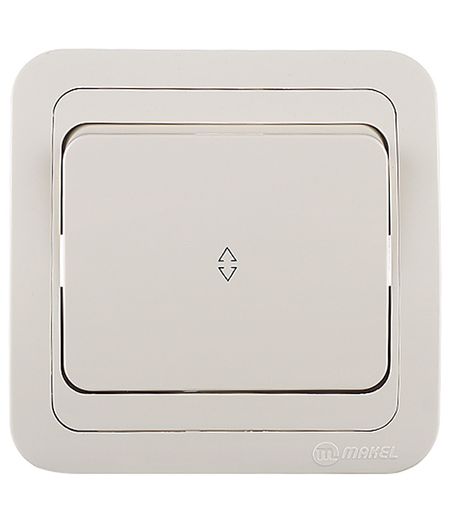 Переключатель Makel Mimoza одноклавишный встраиваемый бежевый (25005)