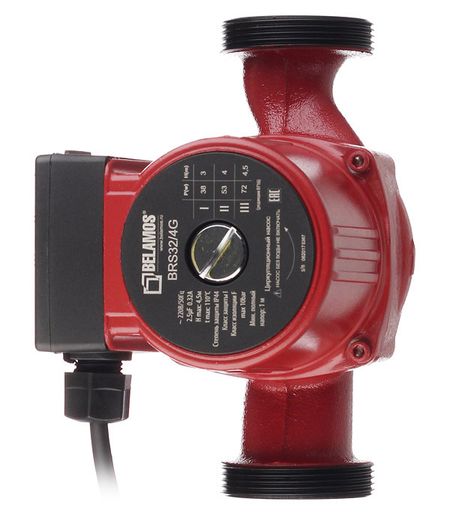Циркуляционный насос для систем отопления Belamos BRS32/4G DN32 подъем 4 м 180 мм с гайками (BRS32/4G)