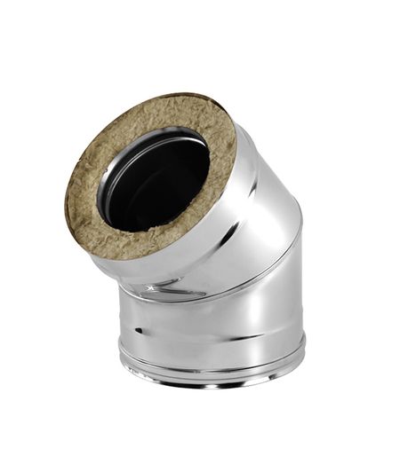 Отвод Вулкан V50R 45° х d150х250 мм с изоляцией AISI 321/304 агостино траини вулкан горячая голова