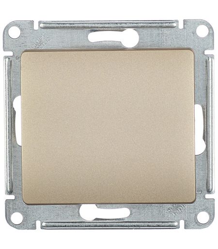 Выключатель Systeme Electric Glossa одноклавишный встраиваемый титан (GSL000411)