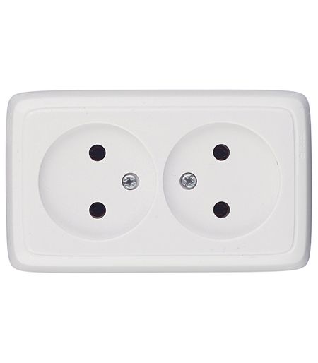 Розетка Hegel Alfa накладная белая (РА16-143)