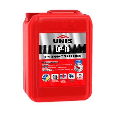 Грунт Unis UP-18 глубокого проникновения укрепляющий 10 л