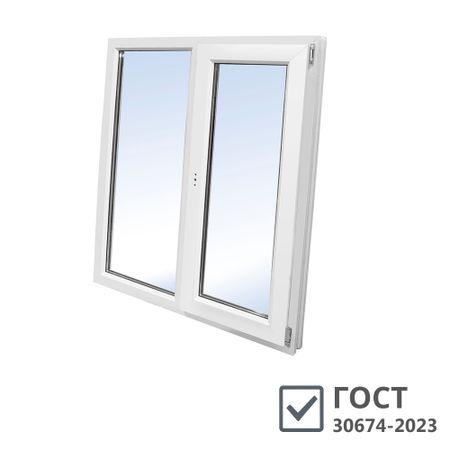 Пластиковое окно VEKA WHS Halo 60 1160х1000 мм 2 створки левая глухая правая поворотно-откидная двухкамерное