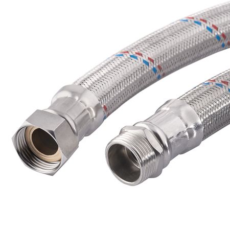 Подводка гибкая для воды СТМ 1 ВР(г) х 1 НР(ш) 80 см (31270/SW1HM080/52537) двухкулачковая муфта d20 l25 алюминиевая сливовая гибкая муфта bw соединитель двигателя nema17 твердая резиновая прокладка 4 5 6 6 35 8 10 мм