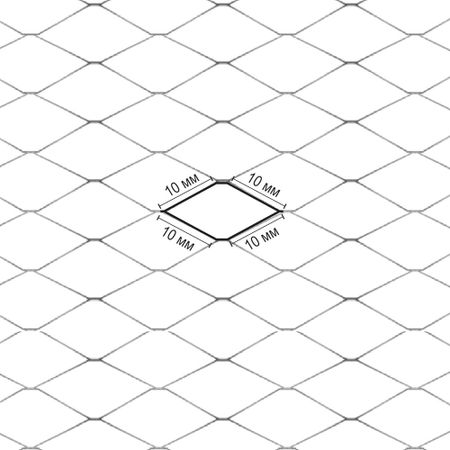 Сетка штукатурная ЦПВС оцинкованная 10х10 мм 1х10 м рулон