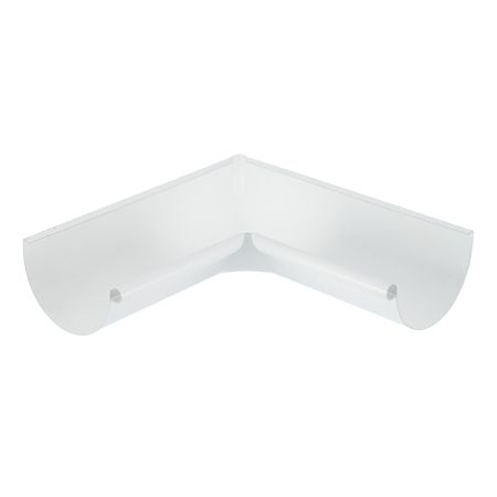 Угол желоба Grand Line металлический внутренний d125 мм 90° белый RAL 9003