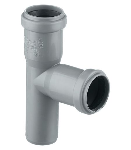 Тройник Ostendorf HTEA d32 мм 87° пластиковый для внутренней канализации (110400)