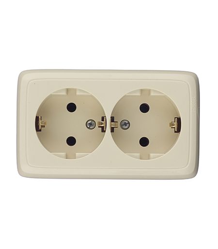 Розетка Hegel Alfa накладная слоновая кость (РА16-153-01)