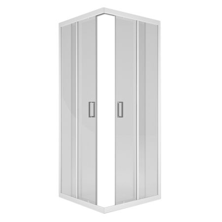 Душевой уголок Метакам Universal белый 89х89х185 см квадрат стекло прозрачное 4 мм (KSP_011749) уголок алюминиевый белый 20x20x1 5х2000мм