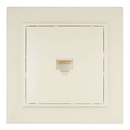 Розетка компьютерная EKF Минск встраиваемая бежевая RJ45 (ERK01-035-20)