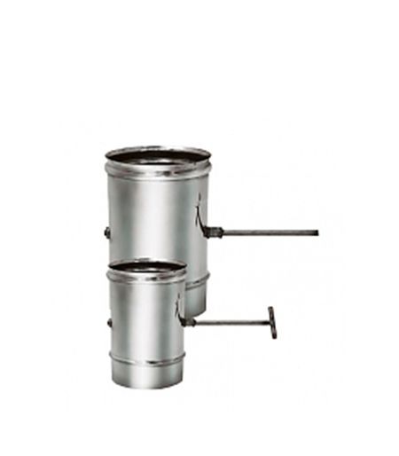 Задвижка (шибер) d150 мм на расширителе зеркальная AISI 304