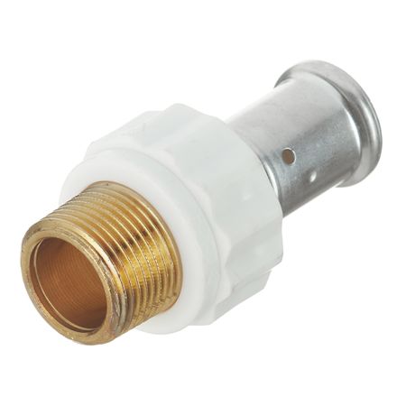 Муфта Henco (17PKW-2005) 20(пресс) х 3/4 НР(ш) PVDF белая занималка для малышей зм 2005 три кота