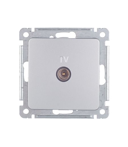 Розетка телевизионная Hegel Master встраиваемая серебро (РСТВ-401-06)