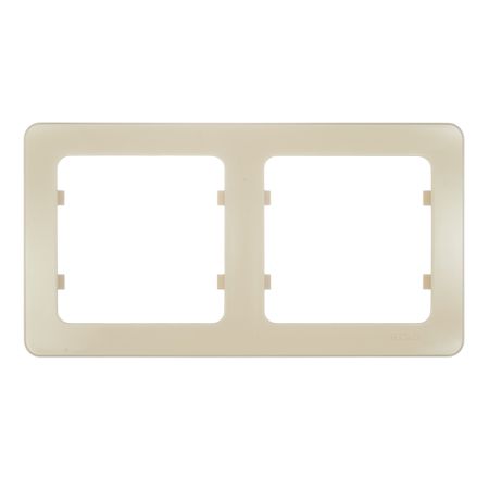 Рамка Hegel Master двухместная слоновая кость (Р402-01)