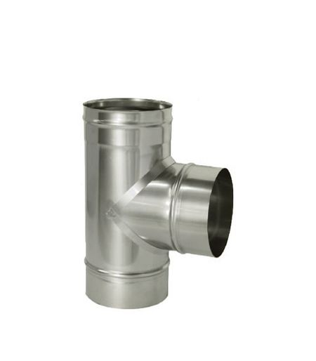 Тройник Дымок 90° х d120 мм без изоляции AISI 439