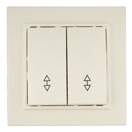 Переключатель EKF Минск двухклавишный встраиваемый бежевый (ERV10-026-20)