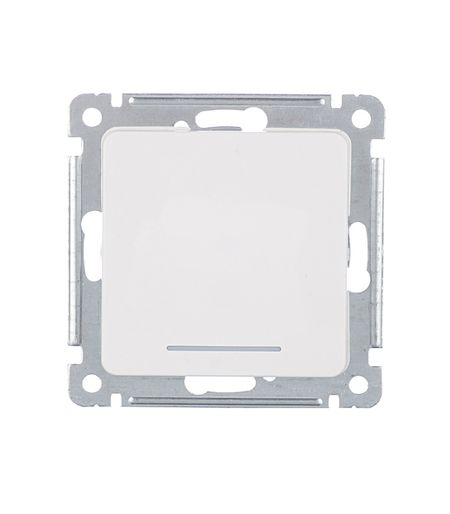 Переключатель Hegel Master одноклавишный встраиваемый белый с подсветкой (ВС10-462)