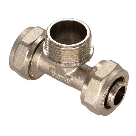 Тройник 16 обж(ц) х 1/2 НР(ш) х 16 обж(ц)