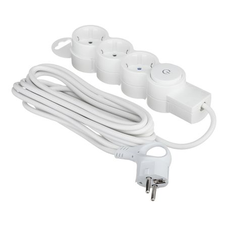 Удлинитель Düwi 3 розетки 5 м ПВС 3х0,75 кв.мм 10 А 2,2 кВт с кнопкой белый (32009 0) mabuchi rs 385ph 2075 mini 385 электродвигатель постоянного тока 6 в 12 в 11800 об мин высокоскоростная щетка micro 27 5 мм электродвигатель diy бытовая техника