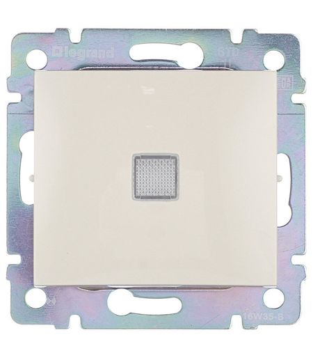 Выключатель Legrand Valena одноклавишный встраиваемый слоновая кость с подсветкой (695601) скетчбук 9 14 80л sketchmarker зеленый луг 140г м2 слоновая кость тв обл