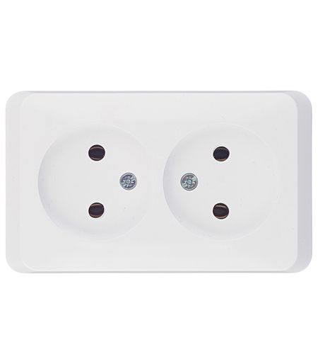 Розетка Systeme Electric Этюд накладная белая (PA16-005B)