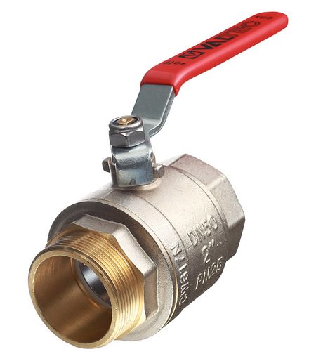 Кран шаровой латунный Valtec Base 2 ВР(г) х 2 НР(ш) ручка прямой (VT.215.N.09)
