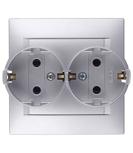 Розетка Simon 15 встраиваемая алюминий (1590459-033) российская федерация федеративное устройство крым в составе рф